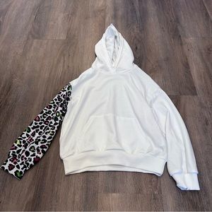 Shein girls white hoodie